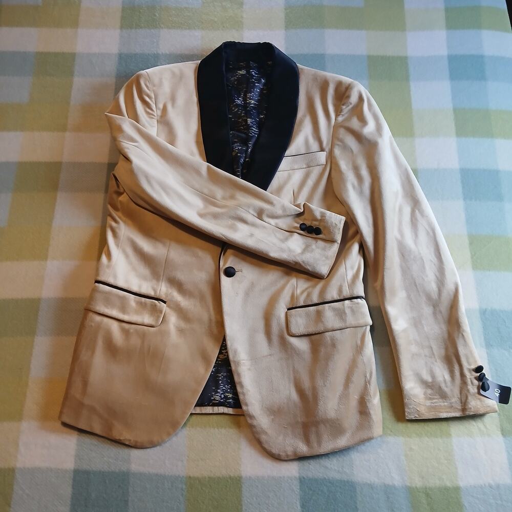 SUSLO COUTURE Blazer for men in Soft suede [VSL#1602] Beige Size M/40 Slimfit